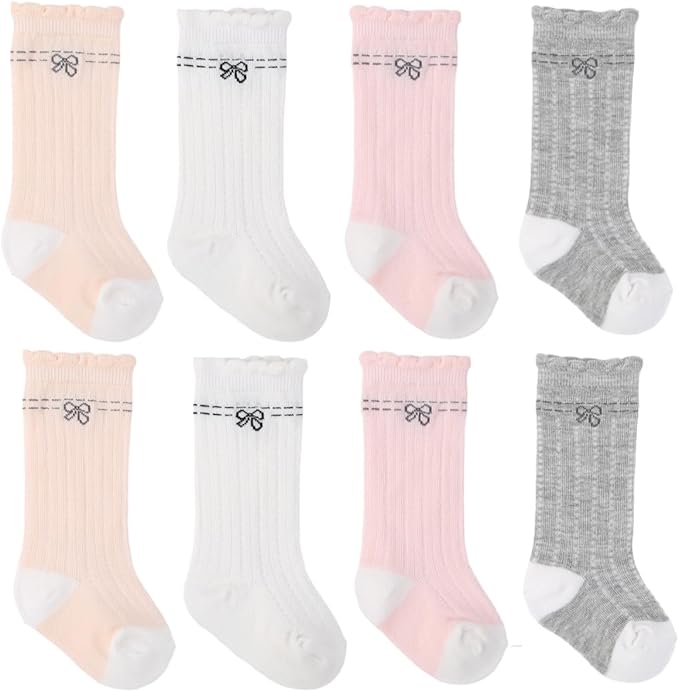 Toptim Newborn Baby-girls Socks and Bow Infant Toddler Ankle Socks