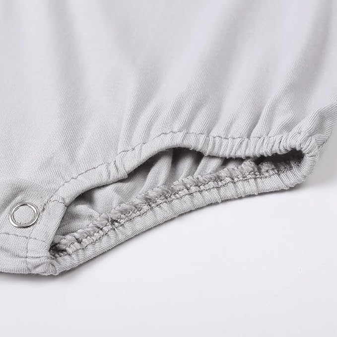 DEFAHN 2PCS Visocse from Bamboo Baby Rompers Unisex Onsies Solid Short Sleeve Baby Bodysuit 0-24 Months