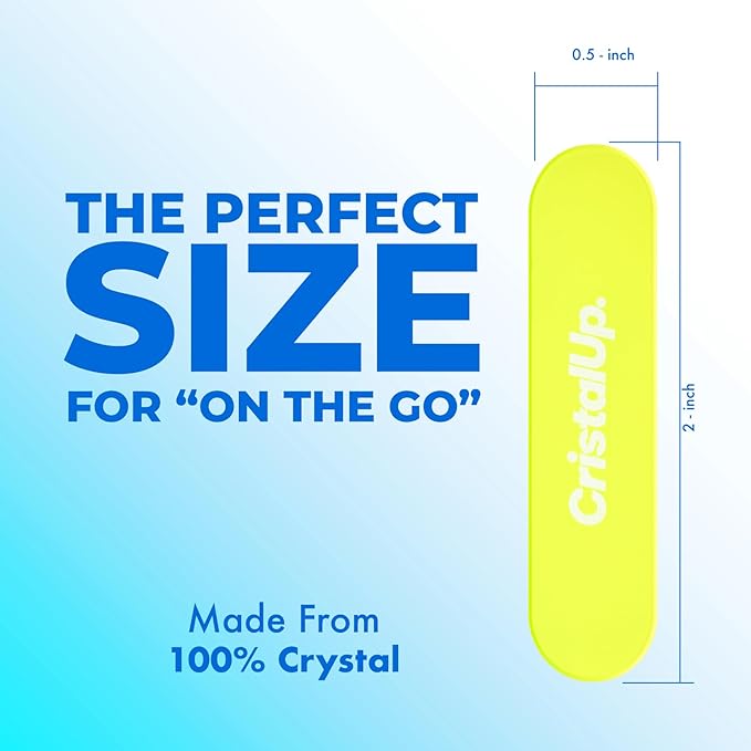 Crystal Nail File 1.6 in, Mini Glass File Ideal for Wallet, Durable, Gentle on Nails, Perfect for Travel, Home, Office and On the Go, Compact for Quick Touch Ups