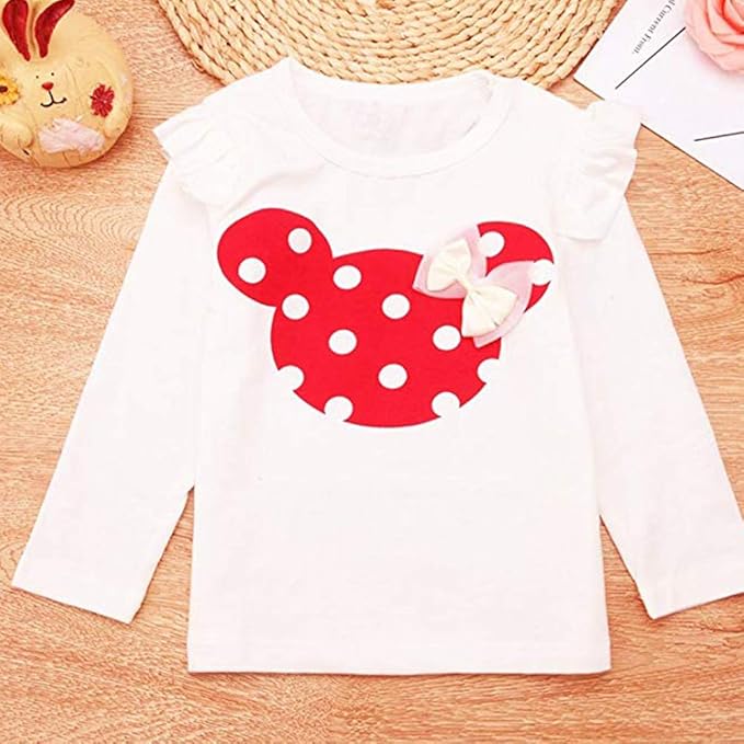 Cute Toddler Baby Girls Clothes Set Long Sleeve T-Shirt and Pants Kids 2pcs Outfits