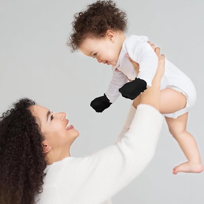 9 Pairs Newborn Baby Boys Girls Mittens 0-6 Months Infant Toddler Mittens No Scratch Solid Color Gloves