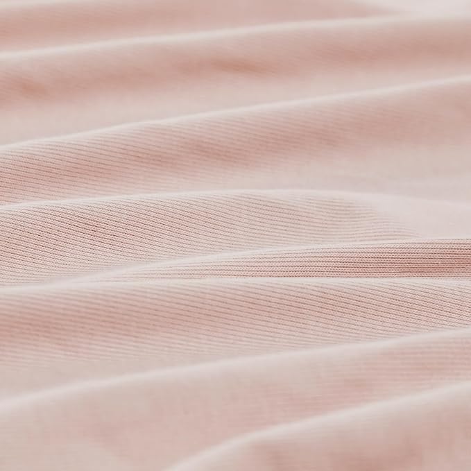GRSSDER Mini Crib Sheets Fitted, Pack and Play Sheets 2 Pack, Ultra Soft Stretchy Pack N Play Sheets, Universal Fit for Playard Mattress, Jersey Crib Sheets for Boys and Girls, Cream/Pink
