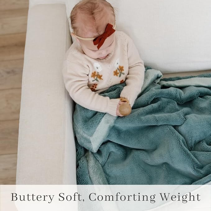 SARANONI Receiving Blankets for Babies Super Soft Boutique Quality Lush Luxury Baby Blanket (Eucalyptus, Receiving Blanket 40" x 30")