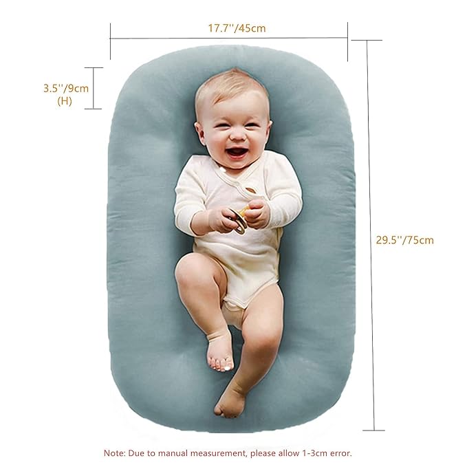 Baby Lounger - Baby Lounger for Newborn, Breathable & Soft Baby Nest Cover Co for Baby 0-12 Months, Baby Essentials Gifts, Portable Infant Lounger, Baby Snuggle Lounger Me (Brown2)