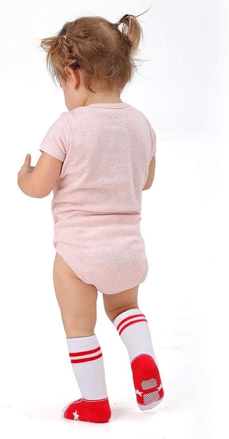 EPEIUS Unisex Baby Girls Boys Non-Slip Socks (Set of 6)