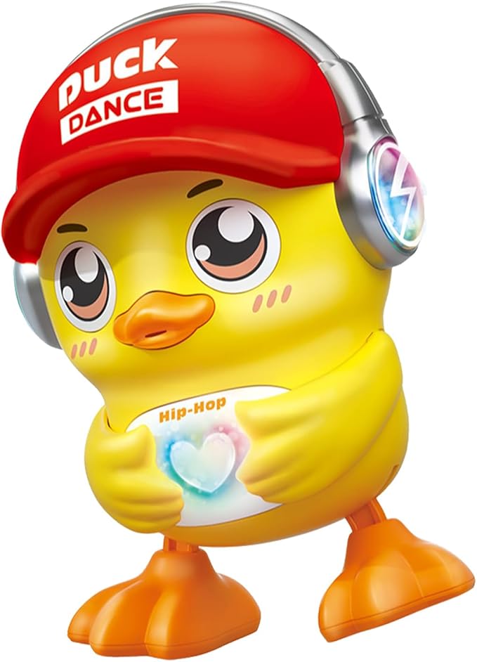 Kids Education Music Dancing Duck Toy with Lights and Music, Baby Crawling Dancing Musical Toy for Toddlers 3-12 Months, Birthday Gift for Boys and Girls Ages 1 2 3 4 Years