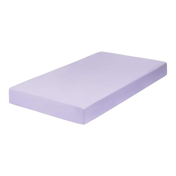 Everyday Kids 2 Pack Fitted Girls Crib Sheet, 100% Soft Breathable Polyester Baby Sheet, Fits Standard Size Crib Mattress 28in x 52in, Nursery Sheet - Princess/Lavender