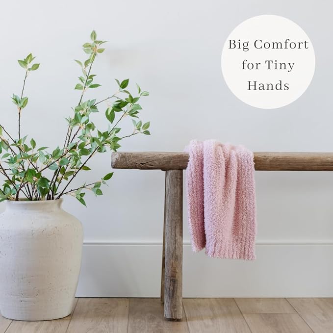 SARANONI Bamboni Luxury Baby Blanket (Light Pink, Mini 15" x 20")