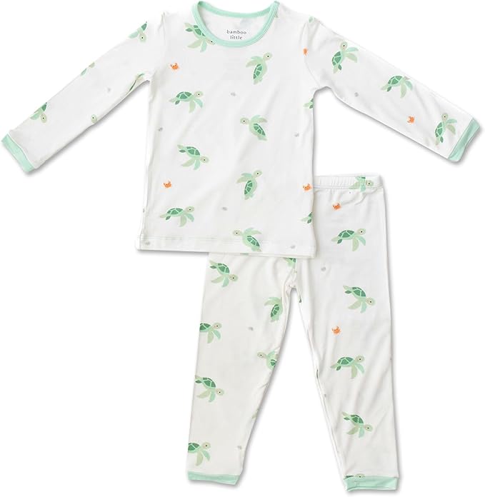 Toddler Pajamas – 95% Bamboo Viscose, 5% Spandex – Soft, Breathable Long-Sleeve Pajama Set for Kids, Sleepwear, Imported