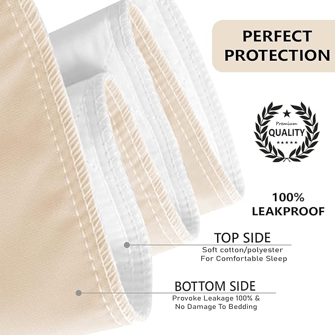 Platinum Care Reusable Bed Pads - Waterproof & Washable Incontinence Protector for Adults, Kids, Elderly, Dogs - Mattress and Chair Cover Pack of 4 - 18x24 (2 Green 2 Tan)