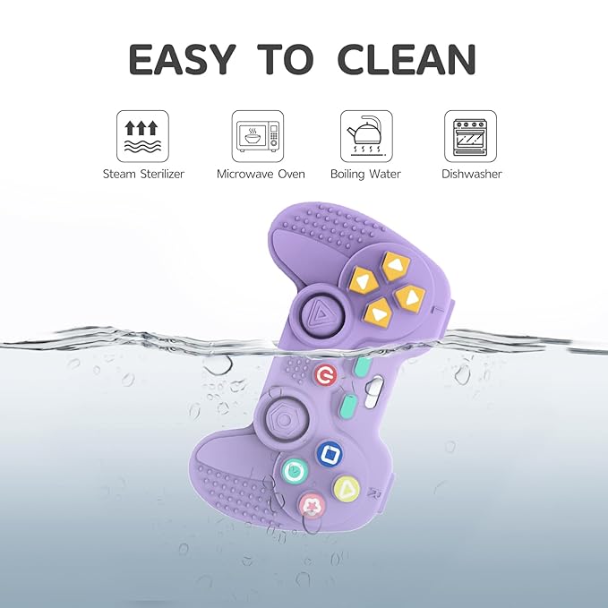 1 Pack Silicone Teethers for Babies 6-12 Months, Teething Toys for Babies 0-6 Months, Remote Teether for Baby, Sensory Toys for Babies,Toddler Infant Girl Boy Gifts
