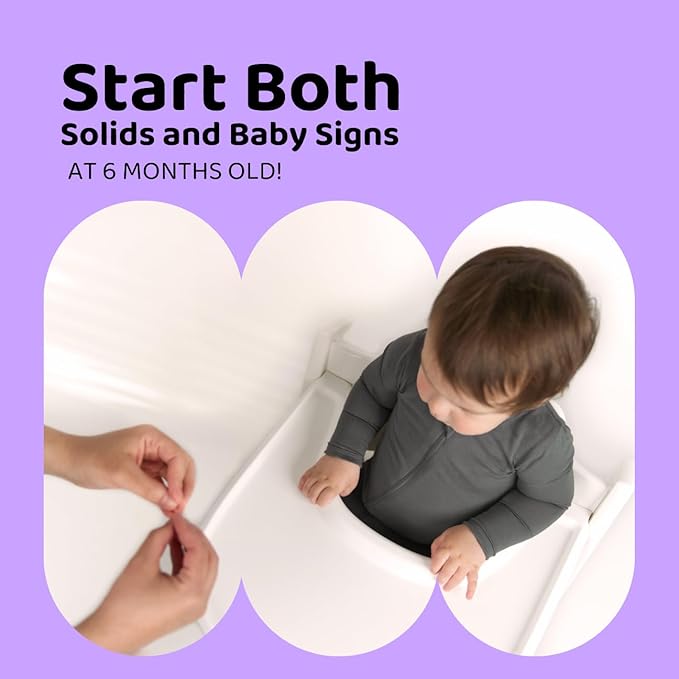 Baby Sign Language Bib, Silicone Baby Bibs, ASL Graphics, Food Catcher, Adjustable, Waterproof, Soft, 6-36 Months