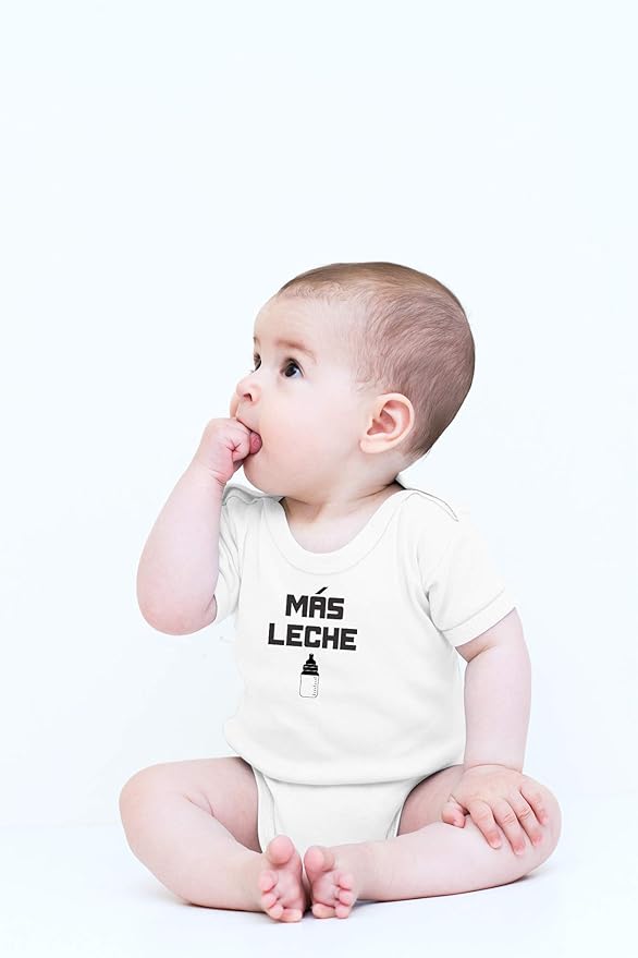 CBTwear Mas Leche - Baby Clothes - Funny Newborn Bodysuit Outfits for Boys and Girls