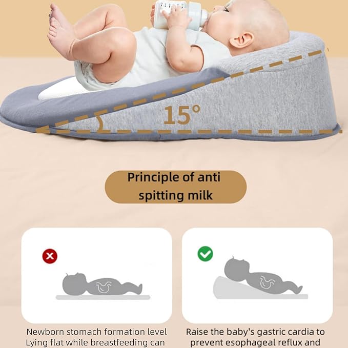 Rest Nest Baby Bed Acid Reflux with Strap, New Rest Nest Baby Pillow for Comfortable Play & Feeding Support