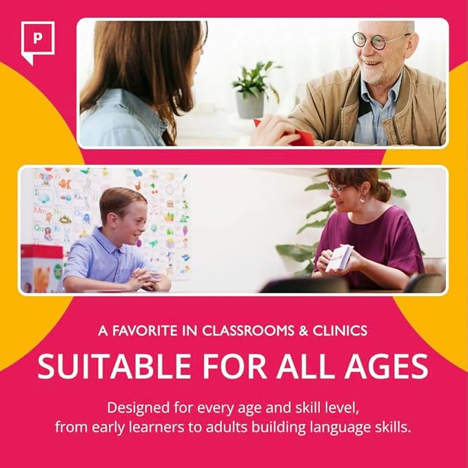 Picture My Picture Language Flash Card Library – Speech Therapy Tool for Vocabulary, Communication & Thinking, Scratch-Resistant with Activity Guide, Suitable for Education, ESL & ABA – Set of 320