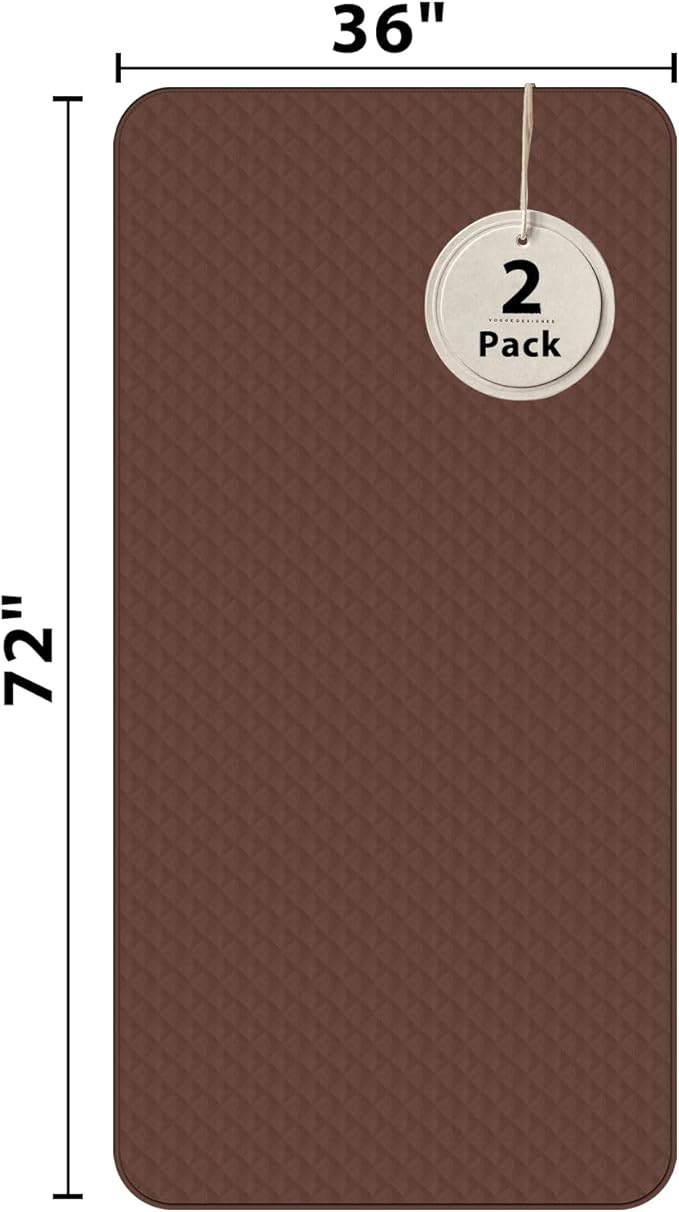 Bed Washable Waterproof 36x72 Inch (2 Pack), Extra Large Washable Pads for Incontinence, Brown Ideal for Elderly, Adults, Kids and Pets