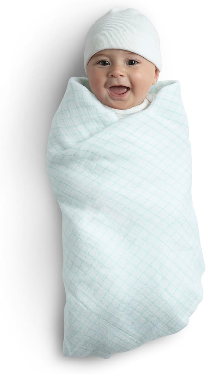 Delta Children 100% Cotton Muslin Baby Receiving Blankets for Girls and Boys – 47x47 Inches (Pack of 2), Sea Life