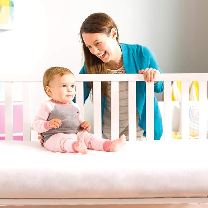 Lullaby Earth Baby Crib Mattress - Lightweight 2-Stage Infant & Toddler Bed - Waterproof, Non-Toxic, Standard Size 52" x 28"