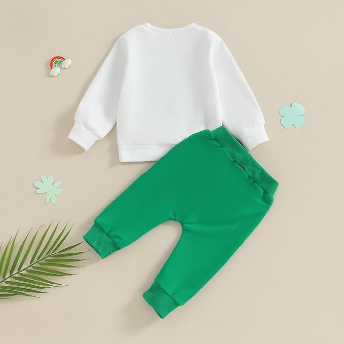Kupretty Toddler Baby Boy Fall Winter Clothes Color Block Long Sleeve Sweatshirt Pullover Tops + Joggers Pants Outfit Set