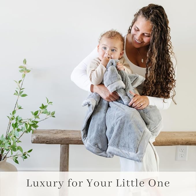 SARANONI Receiving Blankets for Babies Super Soft Boutique Quality Lush Luxury (Gray, Receiving 40" x 30”)