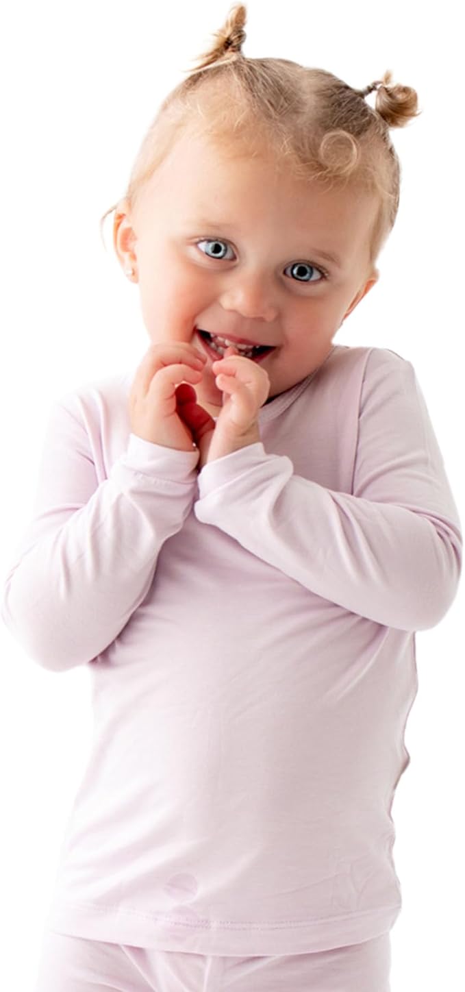 Toddler Pajamas – 95% Bamboo Viscose, 5% Spandex – Soft, Breathable Long-Sleeve Pajama Set for Kids, Sleepwear, Imported