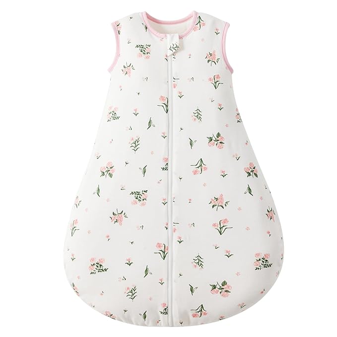 Duomiaomiao 1.5 TOG Baby Sleep Sack 100% Cotton Four Season Baby Wearable Blanket, Breathable Comfy Toddler Sleeping Sack