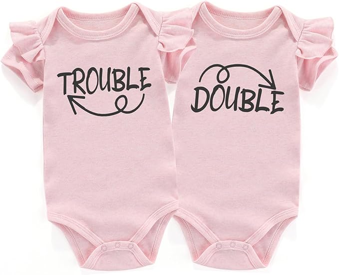 Double Trouble Newborn Twins Outfits Boy And Girl Baby Items outfits matching