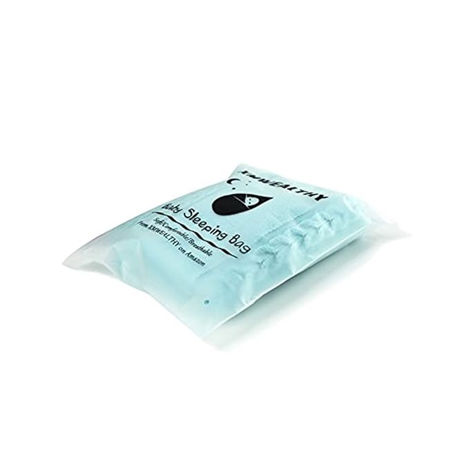 XMWEALTHY Newborn Baby Wrap Swaddle Blanket Knit Sleeping Bag Receiving Blankets Stroller Wrap for Baby(Sky Blue) (0-6 Month)