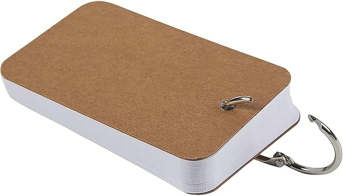 32 Pack Blank Flash Cards with Rings for Studying with 50 Sheets Each, 250gsm Index Notecards (2.2 x 3.5 In)