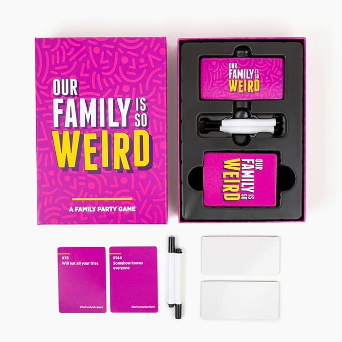 DSS Games Our Family is So Weird - A Fun Family Party Card Game to Decide Who’s Most Likely to Idea for Kids, Adults & Groups | Great for Conversation Starters, Family Game Night