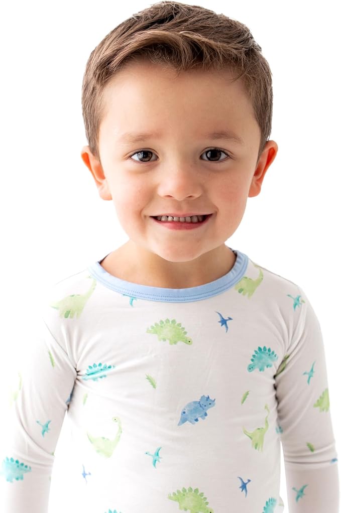 Toddler Pajamas – 95% Bamboo Viscose, 5% Spandex – Soft, Breathable Long-Sleeve Pajama Set for Kids, Sleepwear, Imported