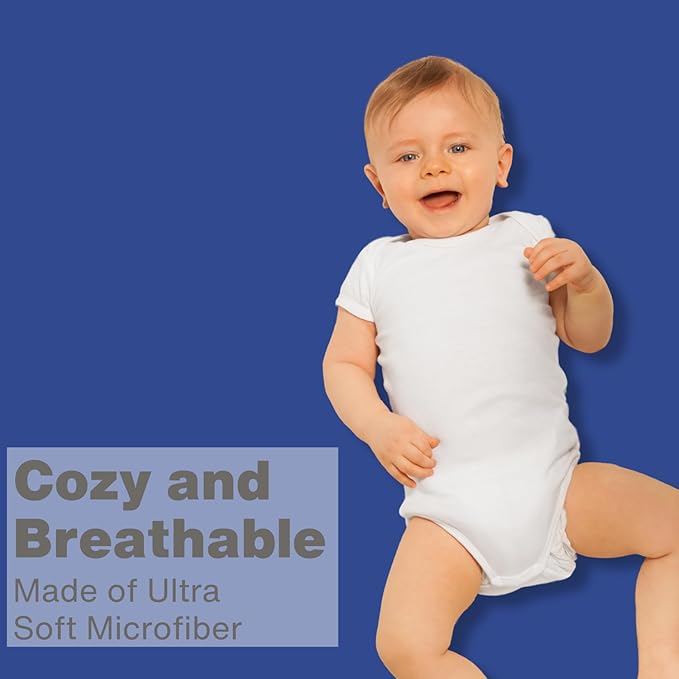 Everyday Kids Fitted Crib Sheet, 100% Soft Breathable Microfiber Baby Sheet, Fits Standard Size Crib Mattress 28in x 52in, Royal Blue Nursery Sheet