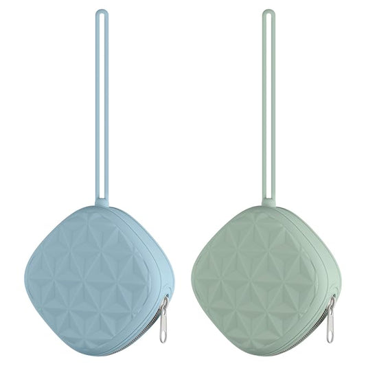 Silicone Pacifier Case for Diaper Bag, Newborn Baby Pacifier Holder Case for Boys & Girls (Color 1)