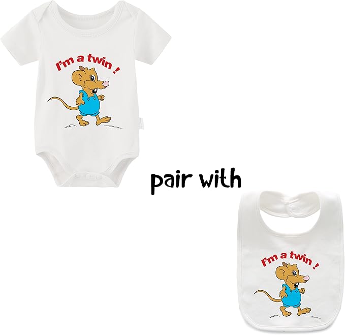 YSCULBUTOL Baby Twins Bodysuit Perfect Together Best Friend Newborn Romper Toddler Unisex Twin Outfit