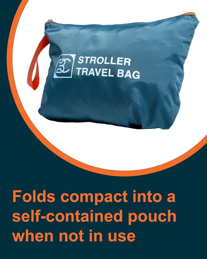 Extra Large,Heavy Duty Stroller and Car Seat Gate Check Bag,Compatible with: WONDERFOLD, BOB, DOONA, RADIO FLYER, VEER, JEEP WAGON, ETC., double and Jogging Strollers,Stroller Bag for Airplane