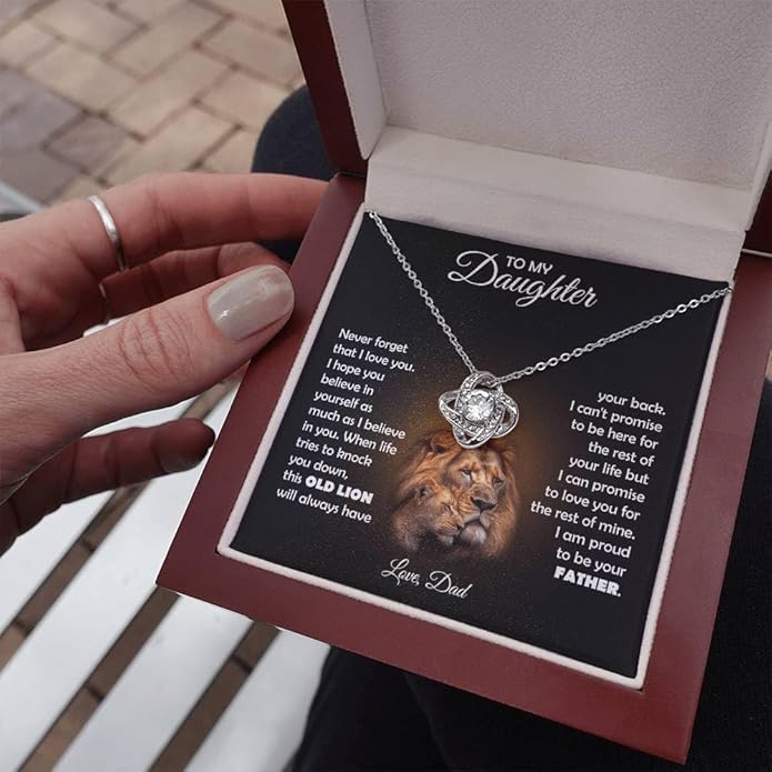 To My Beautiful Daughter Necklace from Mom & Dad | Cubic Zirconia Pendant with Heartfelt Message Card & Gift Box | Daughter Birthday, Graduation, Christmas Jewelry Gift from Parents
