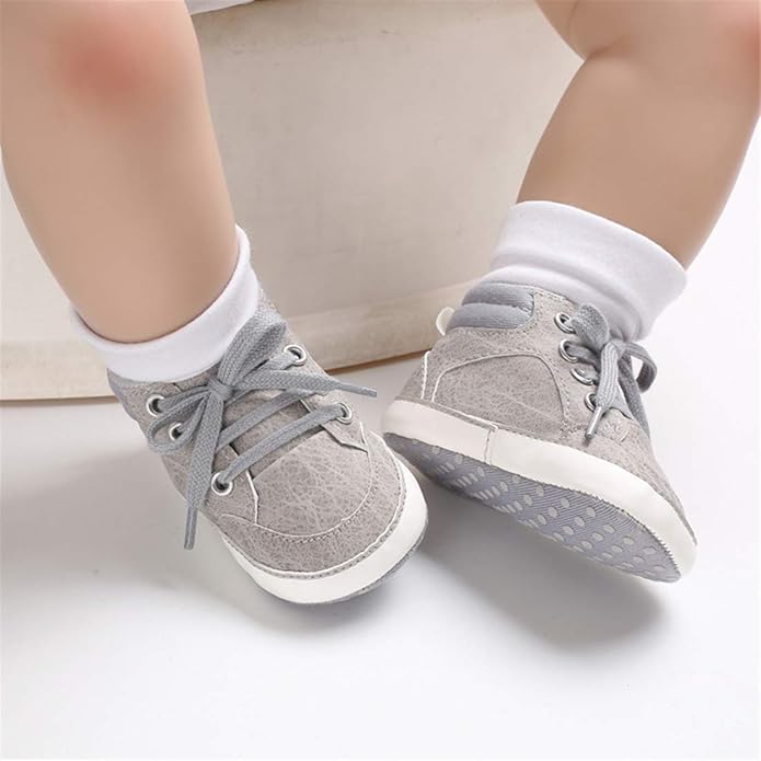 CENCIRILY Baby Boys Girls High Top Sneakers Soft Soles Anti Skid Infant Ankle Shoes Toddler Prewalker First Walking Crib Shoes