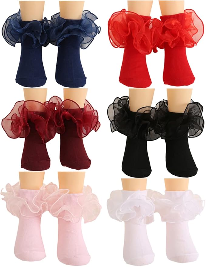 Toptim Newborn Baby-girls Socks and Bow Infant Toddler Ankle Socks