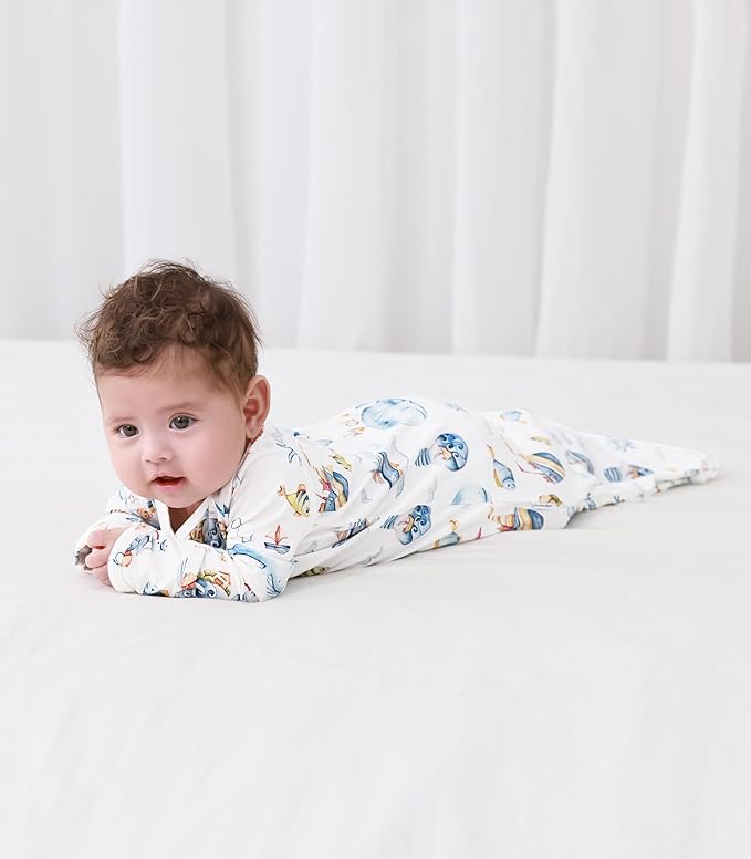 Baby Nightgowns Sleeper Gown Newborn Long Sleeve Pajama Gowns Unisex Viscose from Bamboo Infant Sleepwear