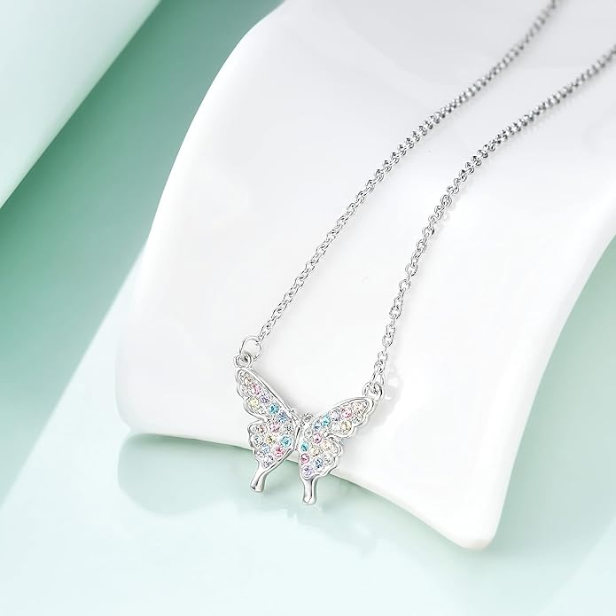 luomart Butterfly Necklace Gifts for Girls Women,Butterfly Pendant Necklaces Jewelry Gift for Butterfly Lovers