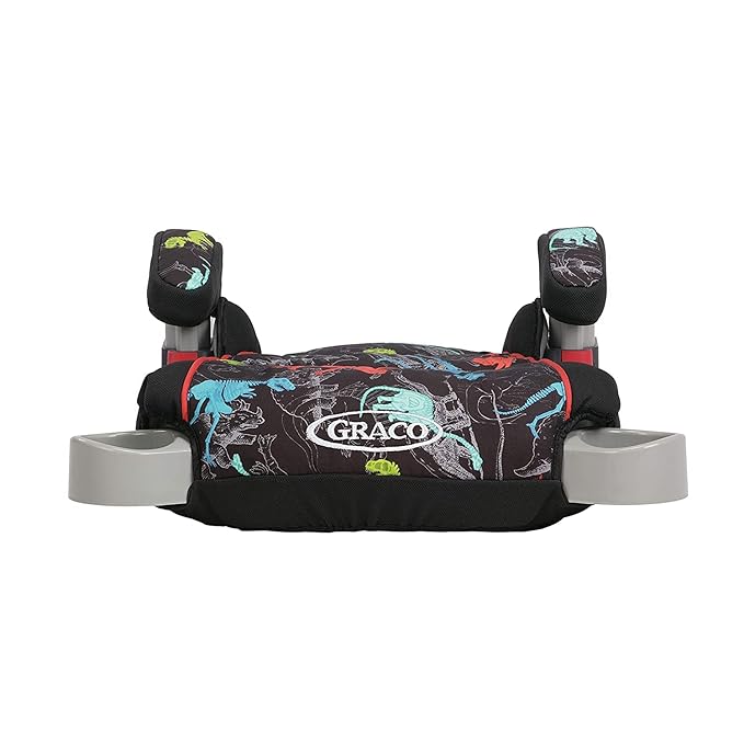 Graco TurboBooster Backless Booster Car Seat, Dinorama, for Ages 4-10, 40-100 Pounds, Up to 57 Inches Tall