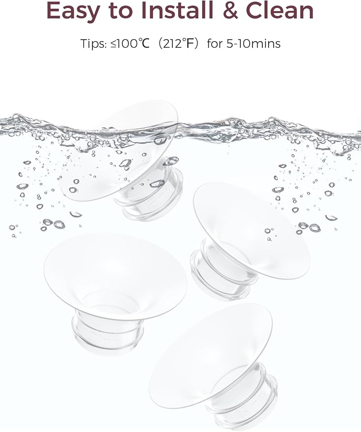 Momcozy Original Replacement Accessories for M5| M6| M9, Food-Grade Silicone & BPA Free, Original Breastfeeding Parts, Inserts 21mm, 4 Pack
