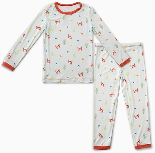 Toddler Pajamas – 95% Bamboo Viscose, 5% Spandex – Soft, Breathable Long-Sleeve Pajama Set for Kids, Sleepwear, Imported