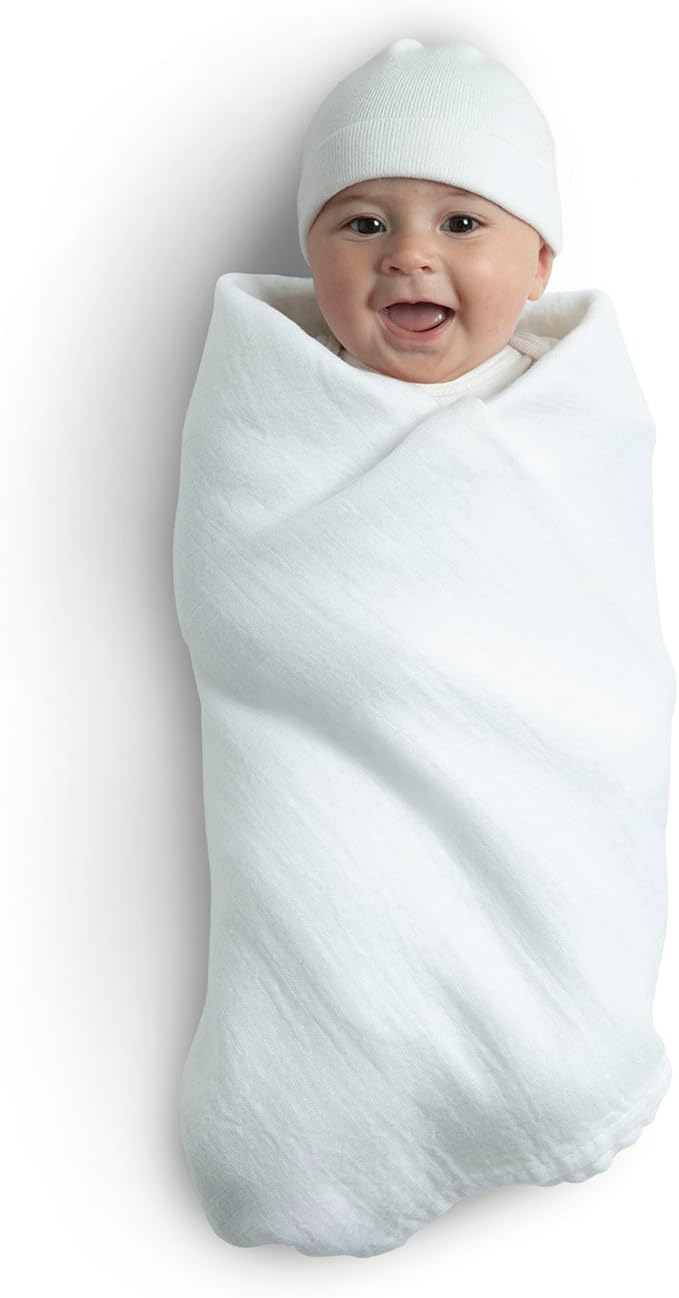 Delta Children 100% Cotton Muslin Baby Receiving Blankets for Girls and Boys – 47x47 Inches (Pack of 4), Sea Life