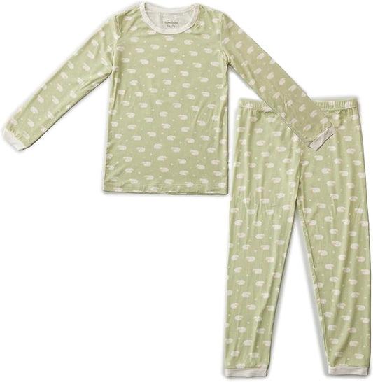 Toddler Pajamas – 95% Bamboo Viscose, 5% Spandex – Soft, Breathable Long-Sleeve Pajama Set for Kids, Sleepwear, Imported