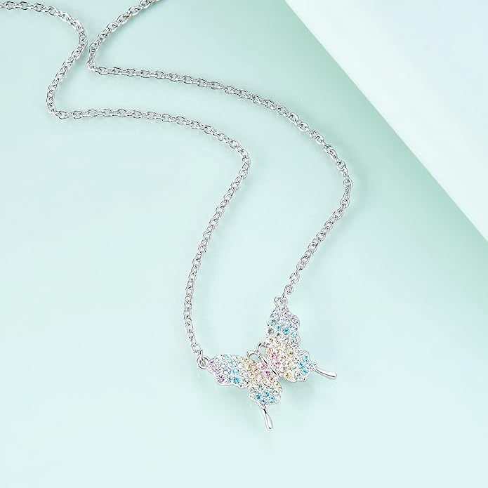 luomart Butterfly Necklace Gifts for Girls Women,Butterfly Pendant Necklaces Jewelry Gift for Butterfly Lovers