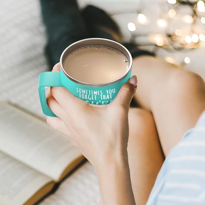 NOWWISH Gifts for Her, Sometimes You Forget You're Awesome Coffee Mug, Inspirational Gifts, Thank You Appreciation Gifts for Coworker, Teacher, Mom, Wife, Sister - Green