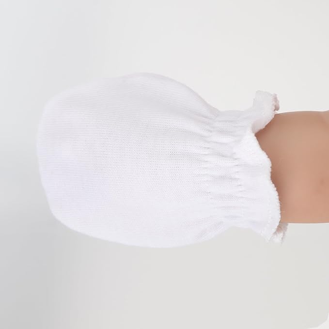 BQUBO 12 Pairs Baby Mittens Newborn Infant Toddler Mittens No Scratch Cotton Elastic Wrist Gloves for Boys Girls 0-6 Months