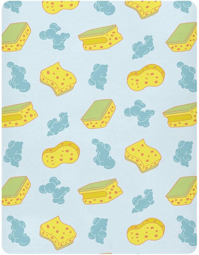 Baby Crib Sheets Sponge Foam Bubbles Pattern Crib Sheets for Boys Girls,Neutral Bassinet Toddler Bed Play Sheets Breathable Soft and Portable 52 * 28 * 9in