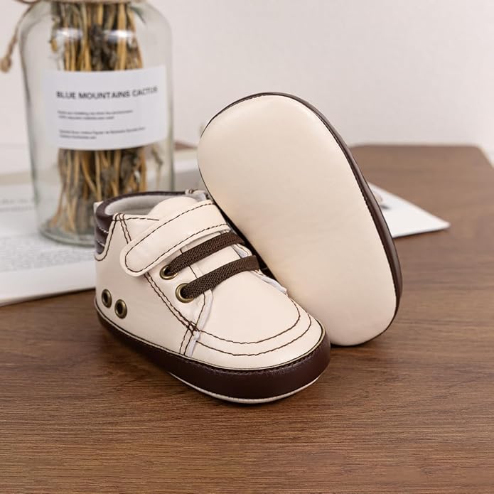 CENCIRILY Baby Boys Girls High Top Sneakers Soft Soles Anti Skid Infant Ankle Shoes Toddler Prewalker First Walking Crib Shoes